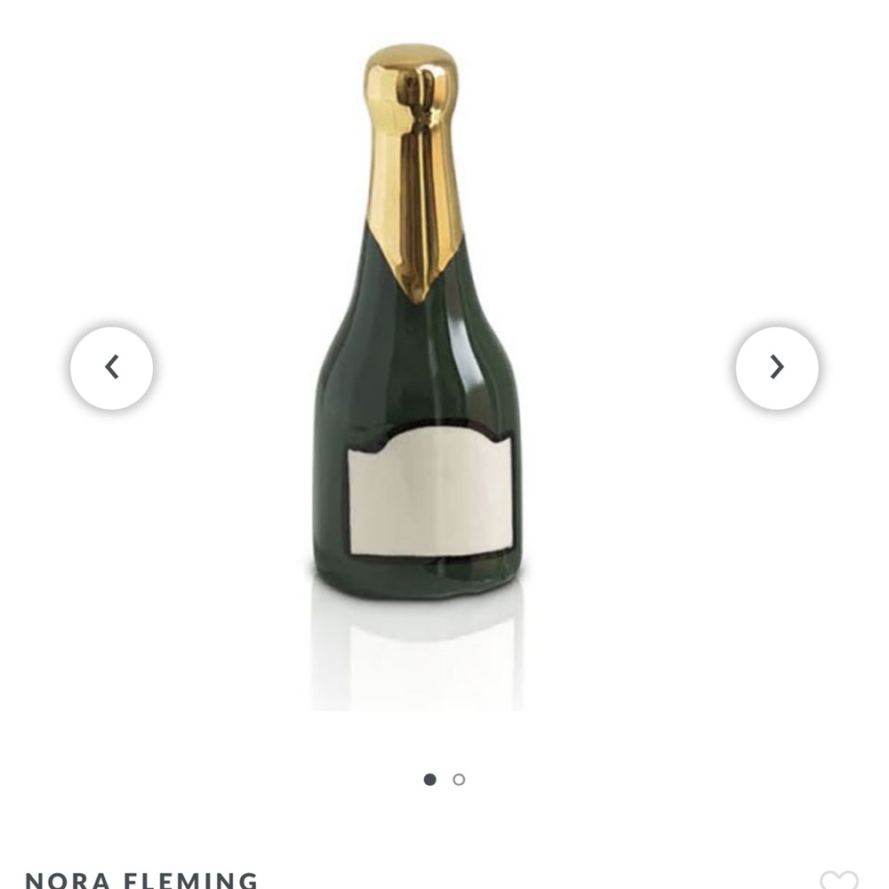 Nora Fleming Gold and Green Bottle Topper